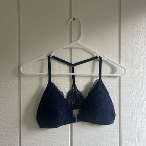 Elegant Navy Lace Bralette
